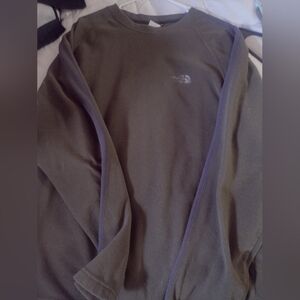 Olive green North face sweat shirt